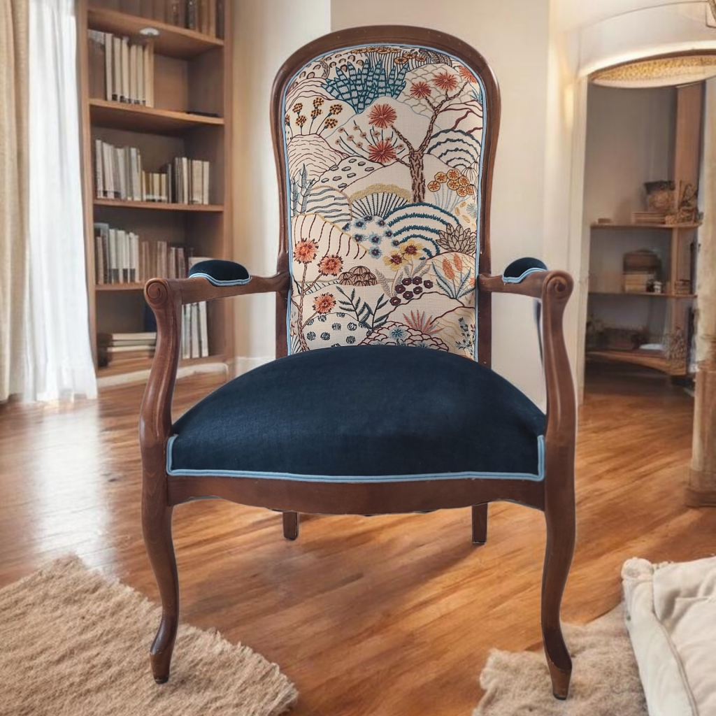 Fauteuil Voltaire relooké